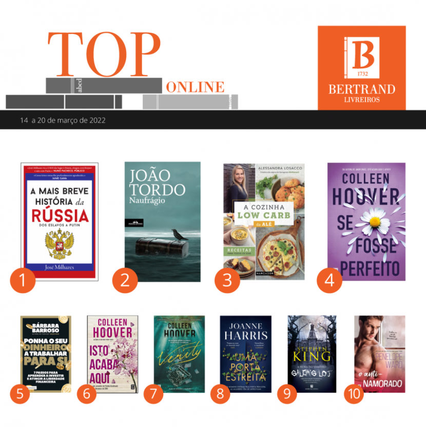 Top Bertrand: José Milhazes é o best-seller do momento! Top Bertrand